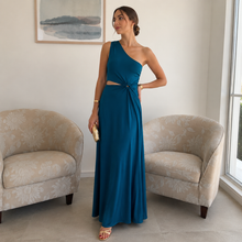 Cargar imagen en el visor de la galería, Vestido Valentina Azul Petroleo