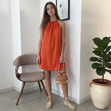 Cargar imagen en el visor de la galería, Vestido Satin Naranjo