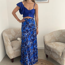 Cargar imagen en el visor de la galería, Maxifalda Azul Flores