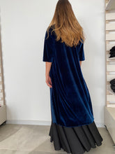 Cargar imagen en el visor de la galería, Kimono Terciopelo Azul