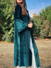 Cargar imagen en el visor de la galería, Kimono Velvet Verde