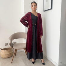 Cargar imagen en el visor de la galería, Kimono Velvet Burdeo
