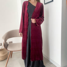 Cargar imagen en el visor de la galería, Kimono Velvet Burdeo
