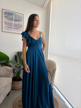 Cargar imagen en el visor de la galería, Vestido Noelia Azul Petróleo
