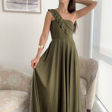Cargar imagen en el visor de la galería, Vestido Andrea Verde Oliva
