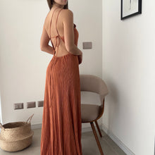 Cargar imagen en el visor de la galería, Vestido Maria Plisado Terracota
