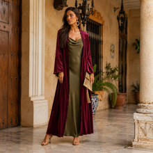 Cargar imagen en el visor de la galería, Kimono Velvet Burdeo
