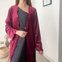 Cargar imagen en el visor de la galería, Kimono Velvet Burdeo
