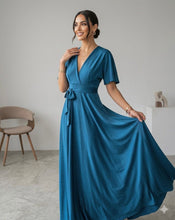 Cargar imagen en el visor de la galería, Vestido Paz Azul Petroleo
