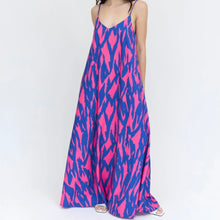 Cargar imagen en el visor de la galería, Vestido Fiona Azul/Fucsia
