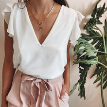 Cargar imagen en el visor de la galería, Blusa Gasa Blanca
