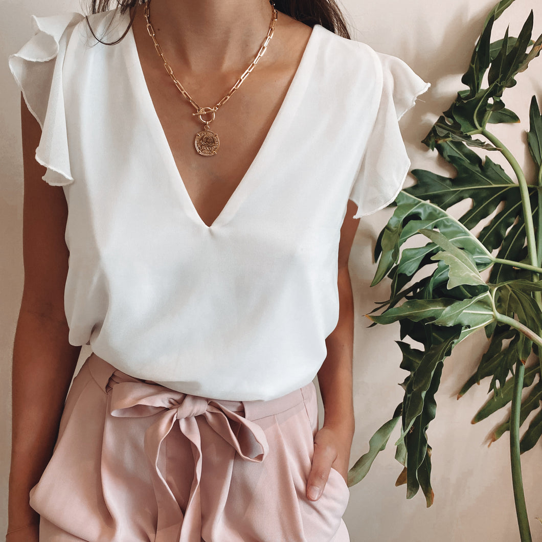 Blusa Gasa Blanca